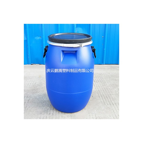 60升塑料桶60L法兰铁箍塑料桶密封塑料桶