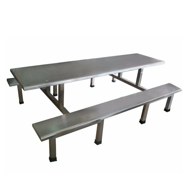 加脚不锈钢食堂餐桌椅 承重能力更强 安全有保障