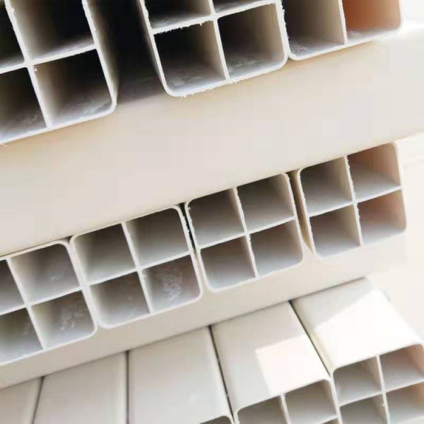 PVC材质白色方管 多孔穿线管