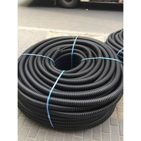 山西忻州市HDPE材质螺纹碳素管 65黑色单壁波纹管
