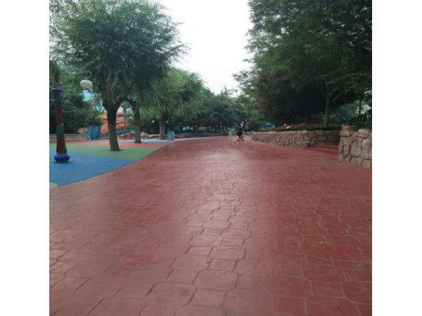 彩色路面压模 彩地景观彩色压模地坪混凝土材料 压模混凝土 压花水泥地坪 水泥压花
